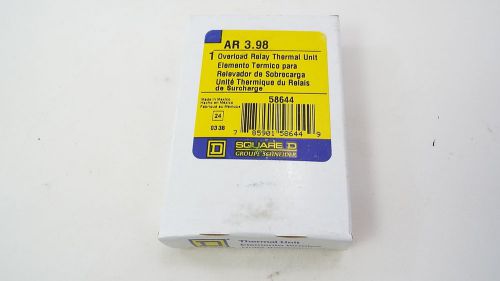 SQUARE D AR 3.98 THERMAL OVERLOAD RELAY HEATER NIB