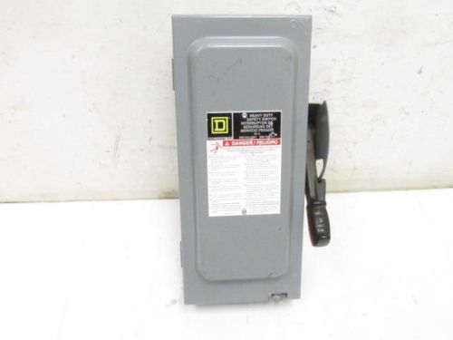 Good square d h361 30 amp 600v ac fused safety switch disconnect box for sale
