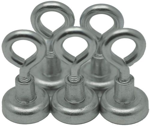 5 Eye Bolt Neodymium Hook Magnets - each holds 12 lbs - Neodymium Rare