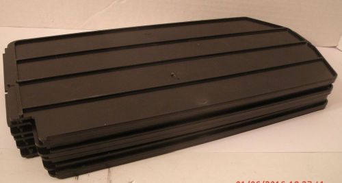 Lot of 6 Akro-Mils Bin Dividers Black 40-245 Measre 14x6.25&#034; HardPlastic Storage