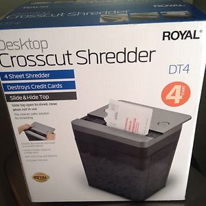 Royal Desk Top Crosscut Shredder Brand New In Box