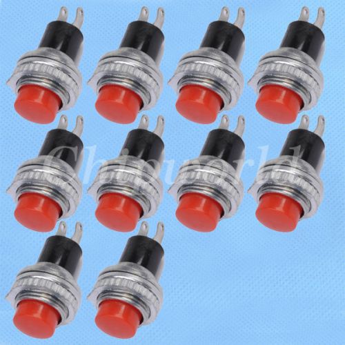 10PCS Red Push Button Momentary Switch 10mm DS-314