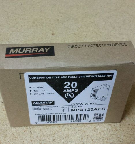 Qty 4 Murray MPA120AFC 20 Amps single pole Arc Fault Combination
