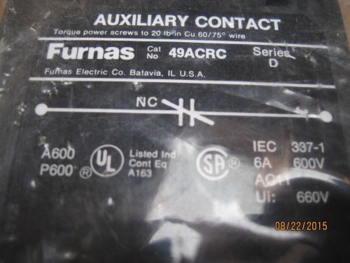 Furnas Aux Contact Kit- 49ACRC 1 normally closed contact