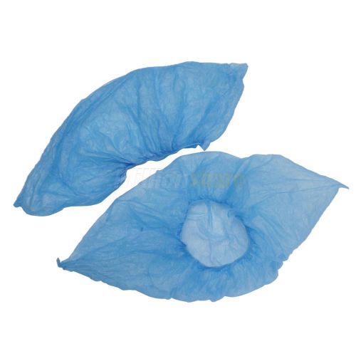 50 Pairs Disposable Plastic Shoe Covers Carpet Cleaning Overshoe Blue Shoe Cover