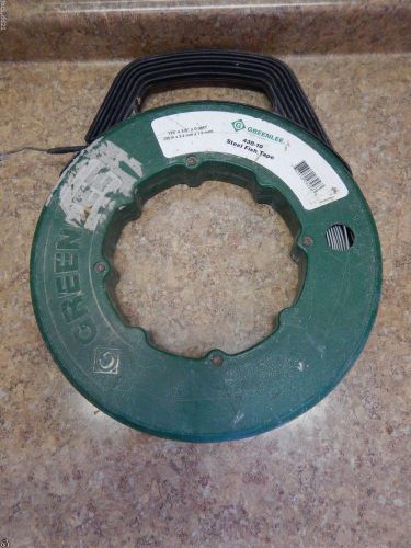 Greenlee 438-10 Steel Fish Tape Cable Puller Line 125&#039; x 1/8&#034; x .060&#034; 400# Str