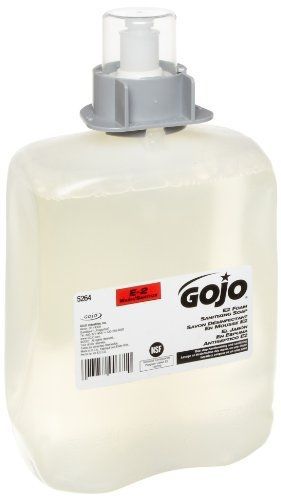 GOJO 5264-02 2000mL E2 Foam Sanitizing Soap,  FMX-20 Refill (Pack of 2)