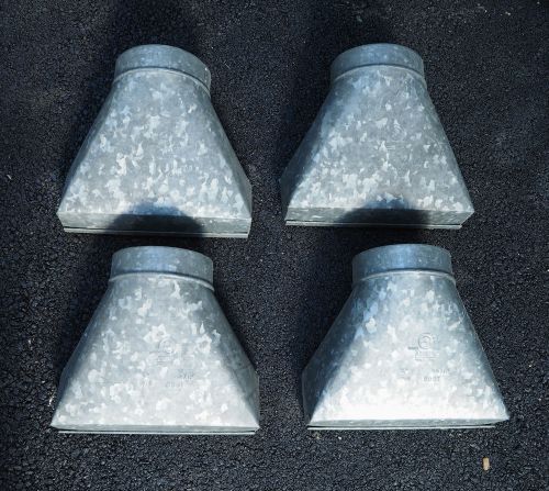 SALE! (4) Delta #18 Duct Boots - 3 1/4&#034; x 12&#034; x 6&#034; - Sheet metal HVAC fittings