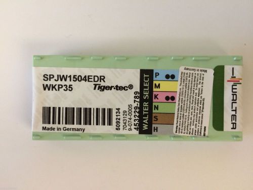 10 Pack - Walter SPJW1504EDR WKP35 Coated Carbide Tiger-Tec CNC Milling Inserts