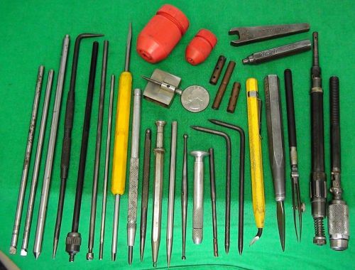 Mix 30 Machinist Tools Lot Gunsmith Aircraft Mechanic Lathe Milling Instruments