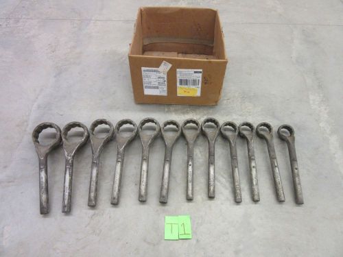 12 BLUE POINT STUBBY OFFSET SINGLE BOX WRENCH SET X SERIES MILITARY SURPLUS USED