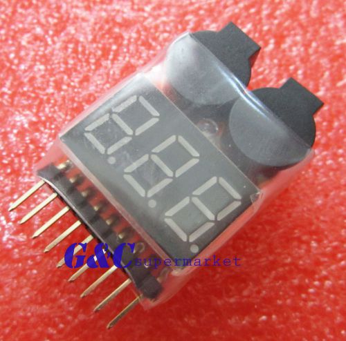2pcs 1S-8S Battery Low Voltage Tester Alarm Buzzer Battery Voltage 2IN1 M99