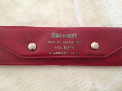 Starrett Radius Gage Set No. S167A