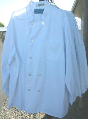 Chef Coat White Size Large Long Sleeve Regular Style Buttons Various Makers