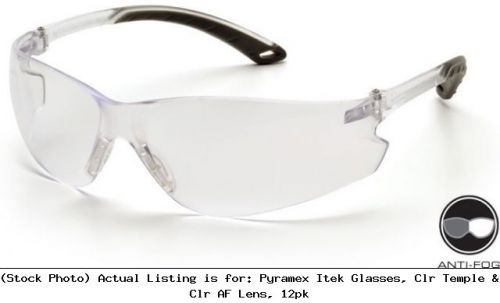 Pyramex itek safety glasses - clear temple frame and clear anti fog lens s5810st for sale