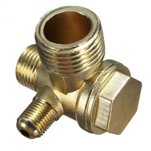 Pro 3-Port Brass Male Threaded Check Valve Connector Tool for Air Compressor