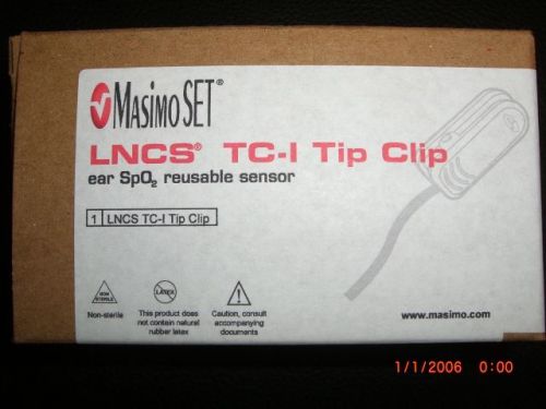 NEW MASIMO LNCS TC-I TIP CLIP EAR SPO2 REUSABLE SENSOR REF# 1895