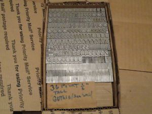 Letterpress printing vintage lead foundry? type rare nice 36 pt gothic/san serif for sale