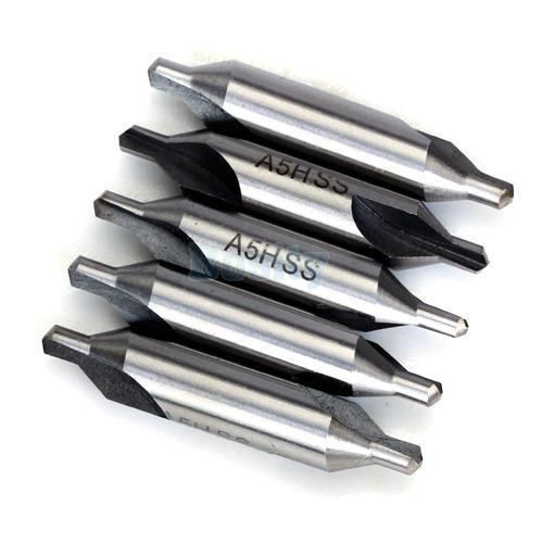 5pcs 5mm combined center drill countersinks 60 degree for sale