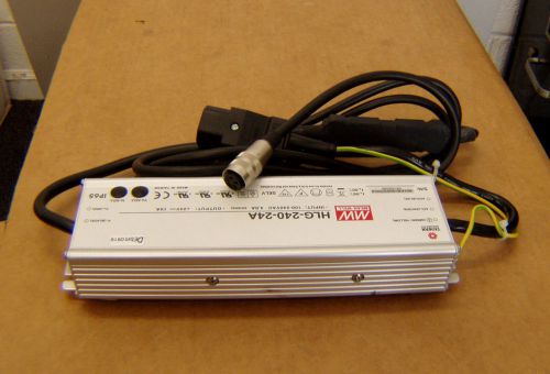MEAN WELL HLG-240-24A 24V 10A POWER SUPPLY W/ 4 PRONS FEMALE OUPUT CABLE