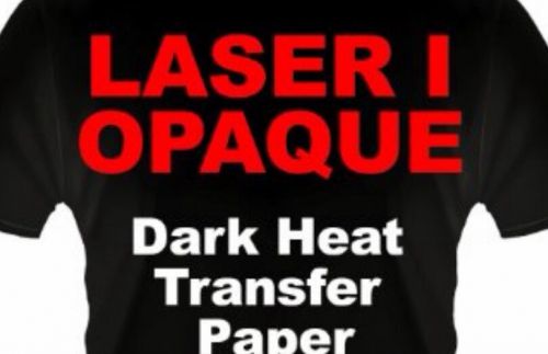 Laser Iron-On Heat Transfer Paper For Dark fabric 8.5&#034;x11&#034; 10 Sheets Red Line
