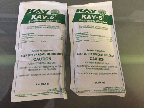 KAY CHEMICAL CO.POT &amp; PAN KAY-5 SANITIZER Lot Of Two Packets
