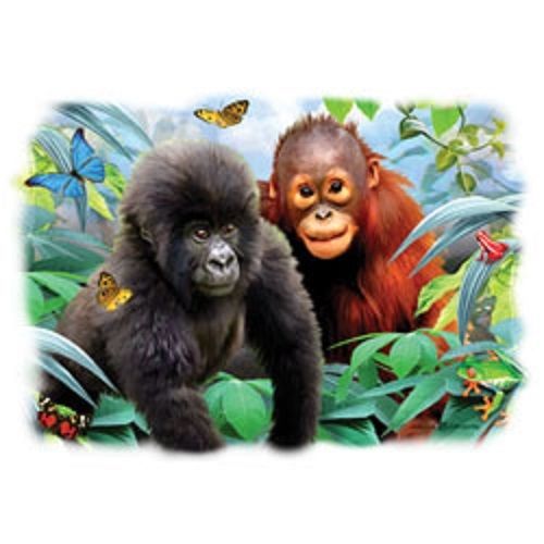 Orangutan &amp; Gorilla Baby HEAT PRESS TRANSFER for T Shirt Sweatshirt Fabric #270b