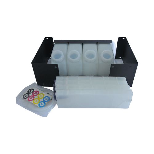 Roland bulk ink system with vertical cartridges--4 bottles, 4 cartridges/set for sale