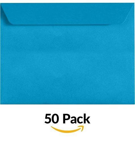 6 x 9 booklet envelopes - pool blue (50 qty.) for sale