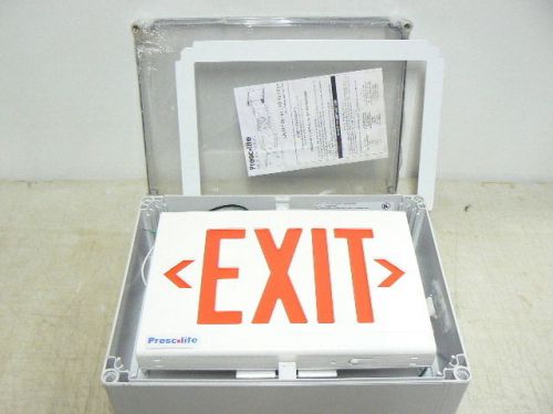 Prescolite Harsh Environment LED Exit Sign, Water Dust Tight Corrosion Resistant