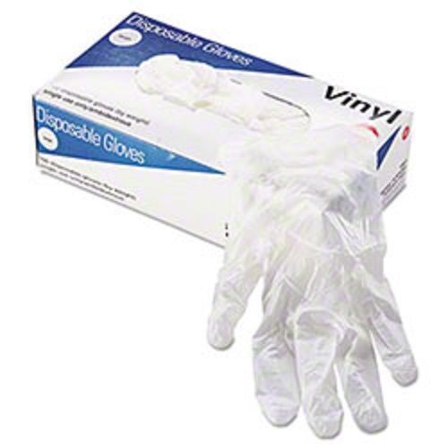 General Purpose Vinyl Gloves, Powdered, Clear, 1000/Carton