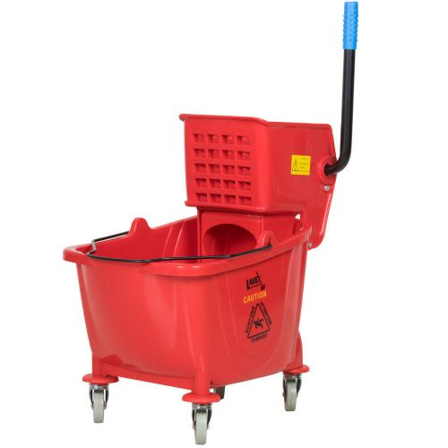 Industrial Lavex Janitorial Red 36 Quart Mop Bucket &amp; Wringer Combo + $5 bonus