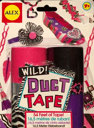 ALEX Toys Wild Duct Tape Fashion Craft Kit  Zebra Pink Purple Black New