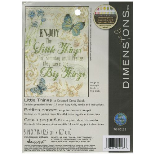 &#034;Little Things Mini Counted Cross Stitch Kit-5&#034;&#034;X7&#034;&#034; 14 Count&#034;