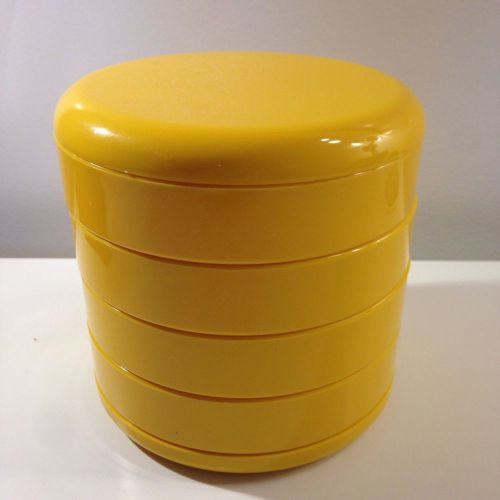 VTG Interdesign Yellow Mod Pop Desk Snack Organizer Canister