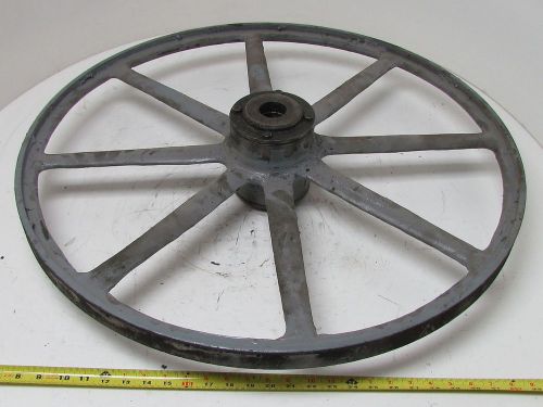30&#034; dia spoked vintage industrial cast iron band saw idler 1 5/8&#034;id no tire for sale