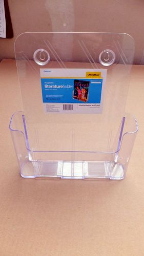 New literature display rack om98387, counter or wall, acrylic clear, 8.5 x 11 for sale