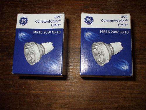 LOT OF 2 GE CONSTANT COLOR CMH PRECISE MR16 20W GX10 BULBS FREE 2-3 S/H