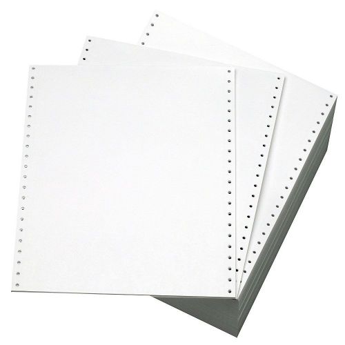 2500 continuous feed paper computer printer form print 8 9.5x11 dot matrix white for sale