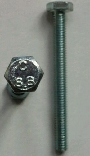 M6 - 1.00 x 20 mm (ft) coarse class 8.8 hex cap screw (bolt) zinc plated ( 100) for sale