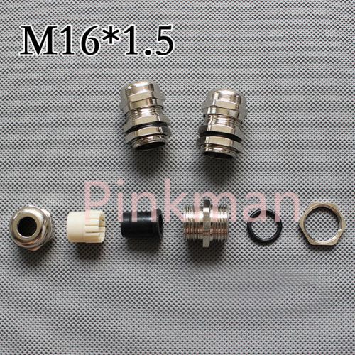 10pcs metric system m16*1.5 nickel brass cable glands apply to cable 4-8mm for sale