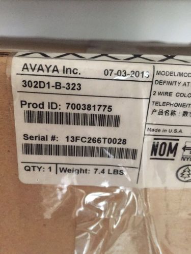 Avaya 302D1-B-323 ATTENDANT CONSOLE, 700381775, New In Box, Free Shipment