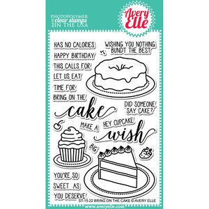 &#034;Avery Elle Clear Stamp Set 4&#034;&#034;X6&#034;&#034;-Bring On The Cake&#034;