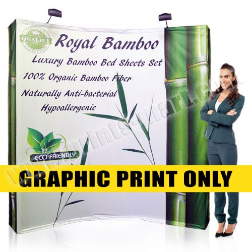 8&#039;ft Replacement Graphic Banner Printing Curved Tension Fabric Pop Up Display