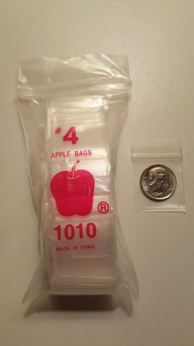 Mini Apple Ziplock 1010 (1 pack/100 Baggies) 1 x 1&#034;