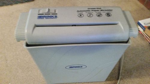 Brinks cross-cut automatic paper shredder (used but still operates fine !!) for sale