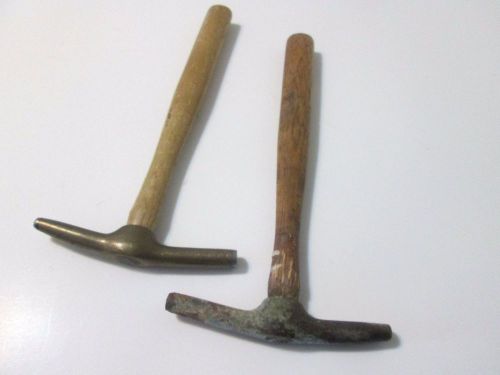 Vintage G.W. Mount #9 Brass Head No Spark Soft Strike Hammer &amp; Copper Head