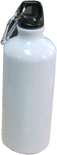 6 blank aluminium WHITE WATER sports bottle for sublimation DYE PRINTING