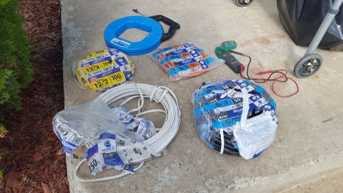 Over 200$ worth of electrical wire cables with ideal cable puller and meters for sale