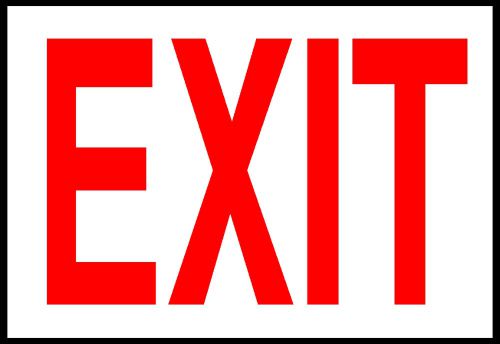Exit Sign Magnet 7.5&#034; by 10.75&#034; Safety Door Red
